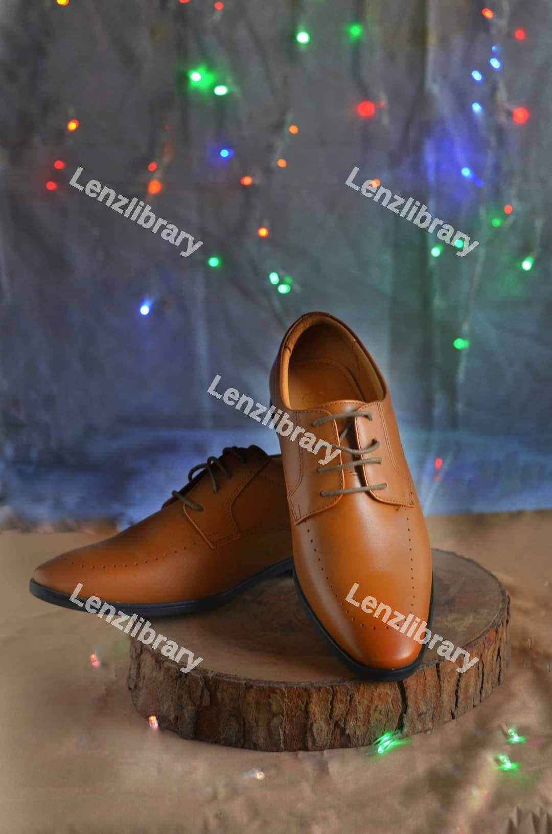 Brown leather shoes